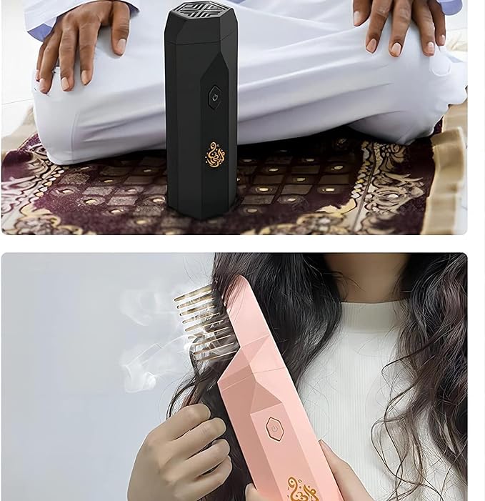 Hair Bakhoor diffuser in use